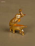 Exquisite Gold Plated Elephant Shaped Kumkum Box 