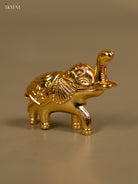 Exquisite Gold Plated Elephant Shaped Kumkum Holder 