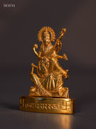 Exquisite Gold Plated Goddess Saraswati Idol 3