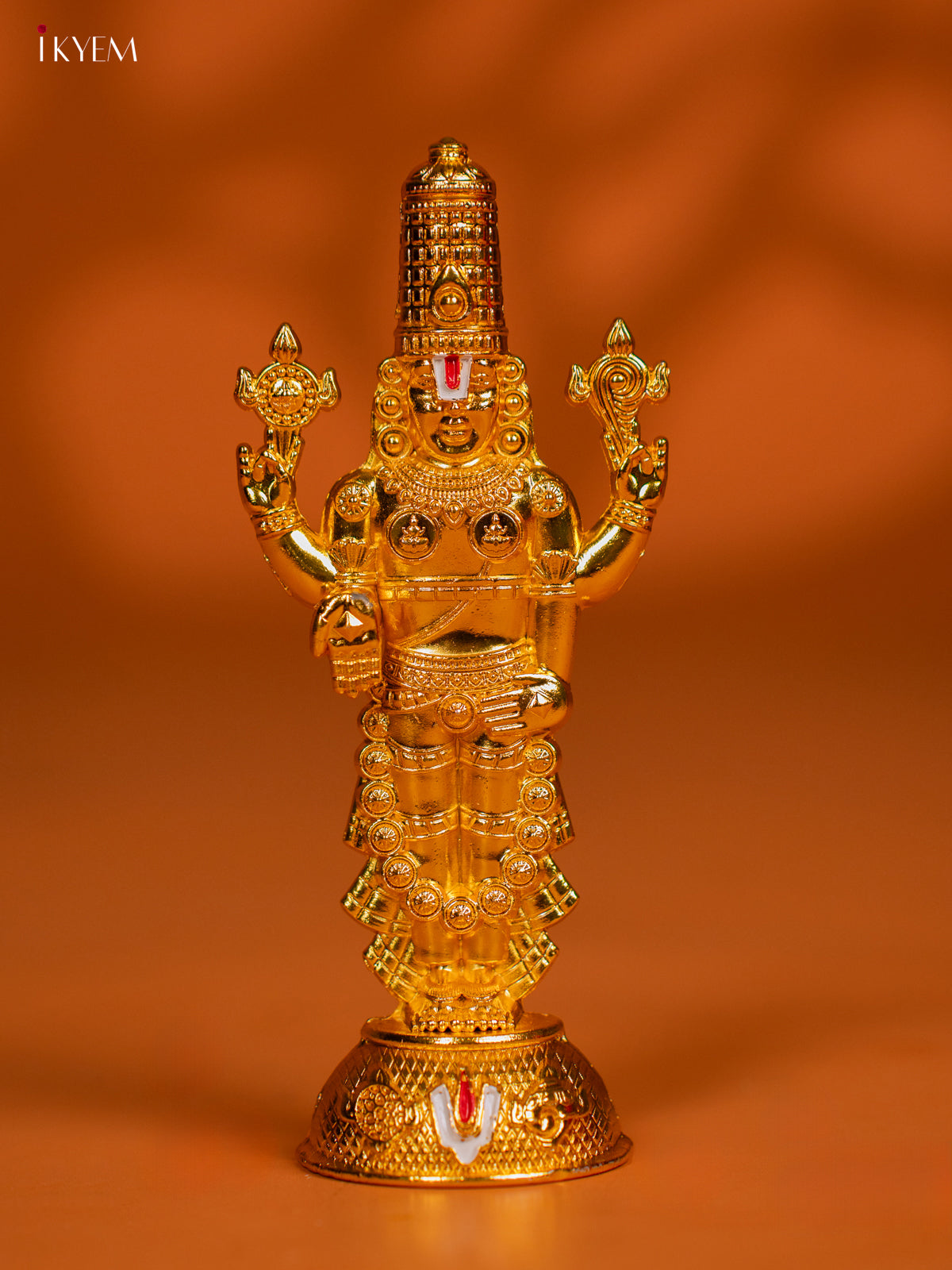 Exquisite Gold Plated Tirupati Balaji Idol 