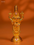 Exquisite Gold Plated Tirupati Balaji Idol 