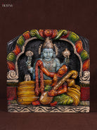 Exquisite Hand-Painted Lord Vishnu Wooden Panel 
