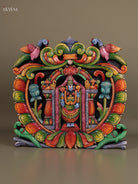 Exquisite Hand Carved Venkateswara Wooden Wall Panel