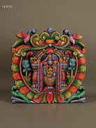 Exquisite Hand Carved Venkateswara Wooden Wall Panel 1