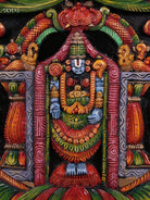 Exquisite Hand Carved Venkateswara Wooden Wall Panel 2