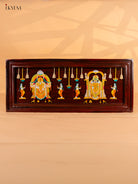 Exquisite Lord Balaji & Maa Padmavathi Rosewood Inlay 3D Panel 