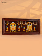 Exquisite Lord Balaji & Maa Padmavathi Rosewood Inlay 3D Panel 1