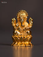Exquisite Mini 2 Inch Gold‑Plated Ganesha Idol 