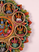 Exquisite Vishnu Dasavataram Wooden Wall Panel 2