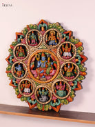 Exquisite Vishnu Dasavataram Wooden Wall Panel 4