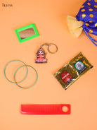 Festive Polka Dot Printed Return Gift Combo With Sumangali Kit 1