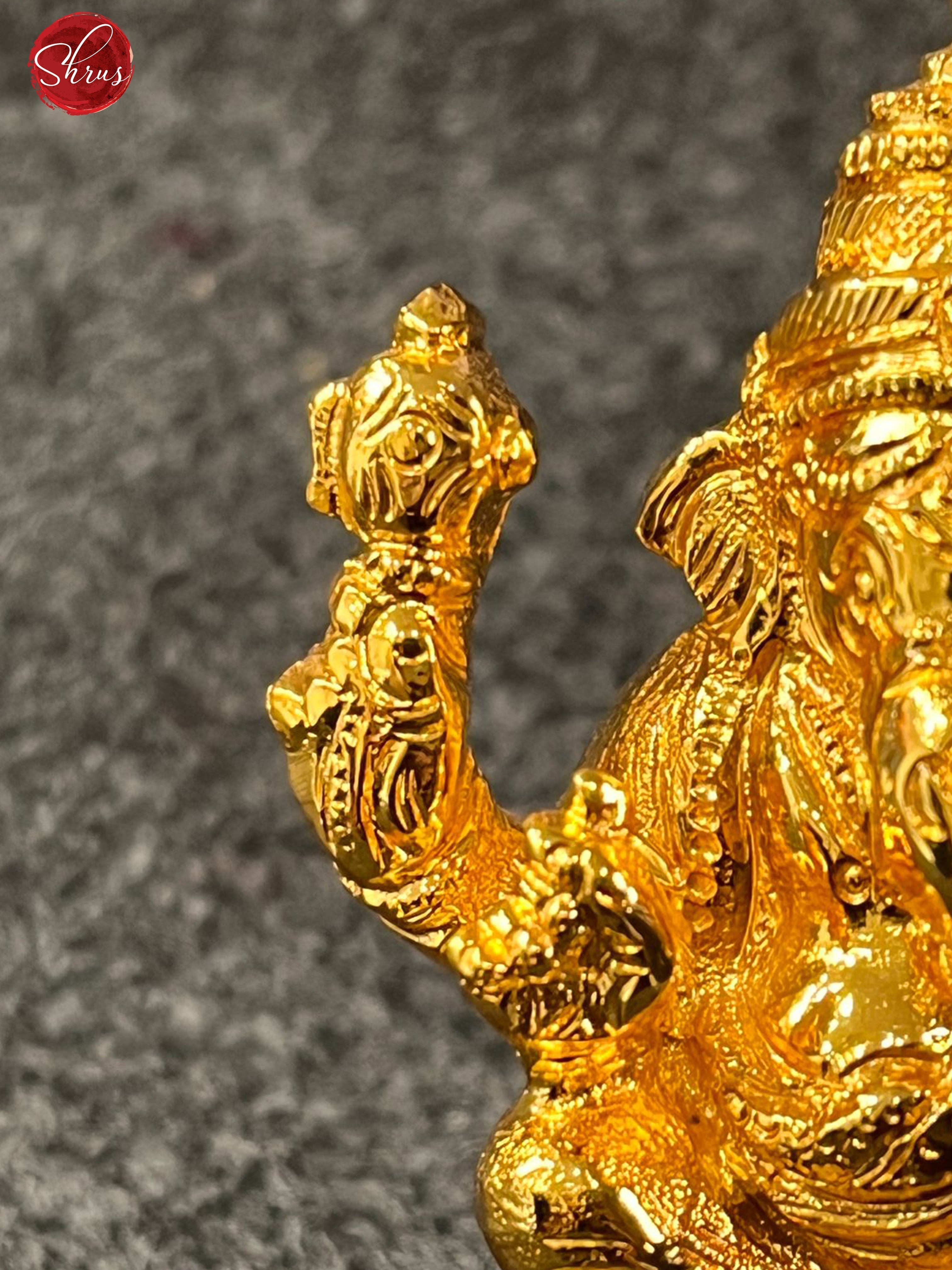 24 Kt Gold Coated Aadi Ganesha for Gifting and Car Dashboard - Shop on ShrusEternity.com