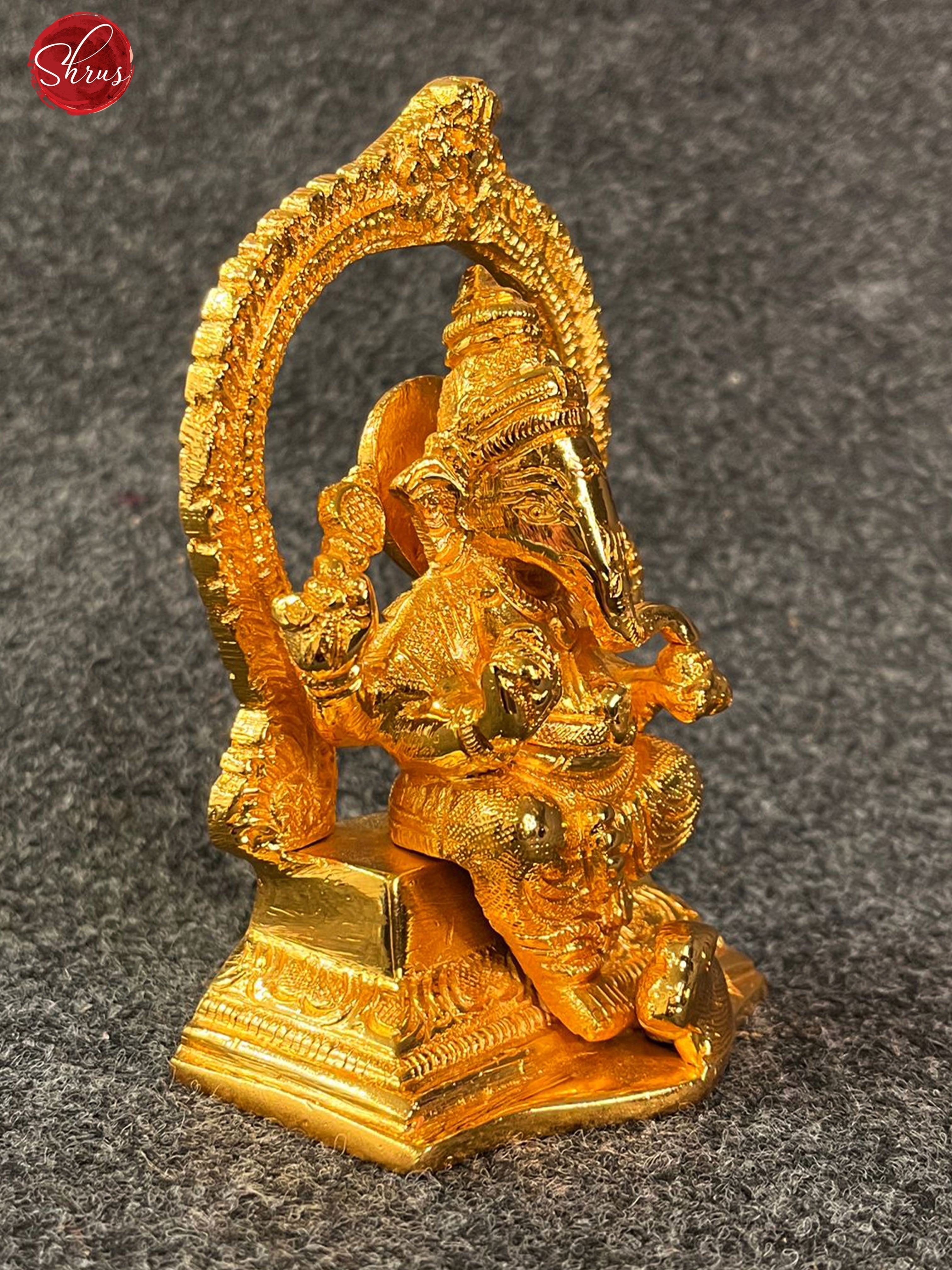 24 KT Gold Coated Arch Ganesha - Shop on ShrusEternity.com