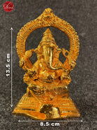 24 KT Gold Coated Arch Ganesha - Shop on ShrusEternity.com
