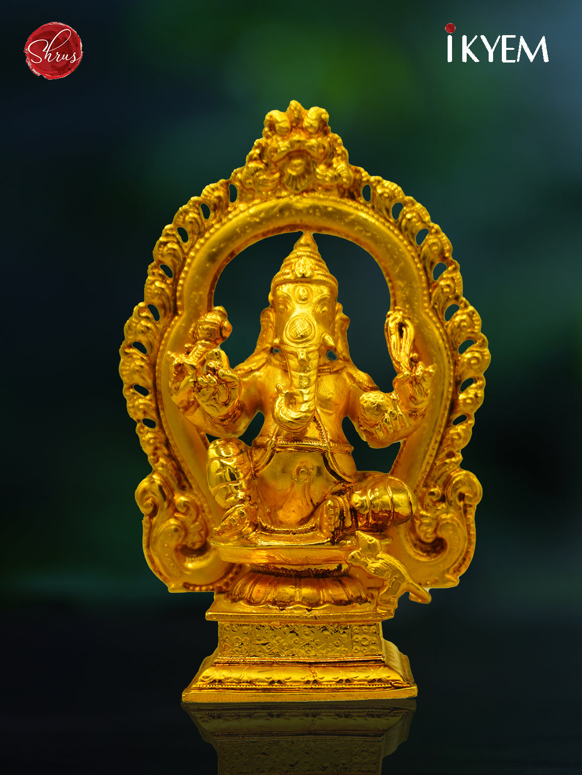24 KT Gold Plated Ganesha with Arch