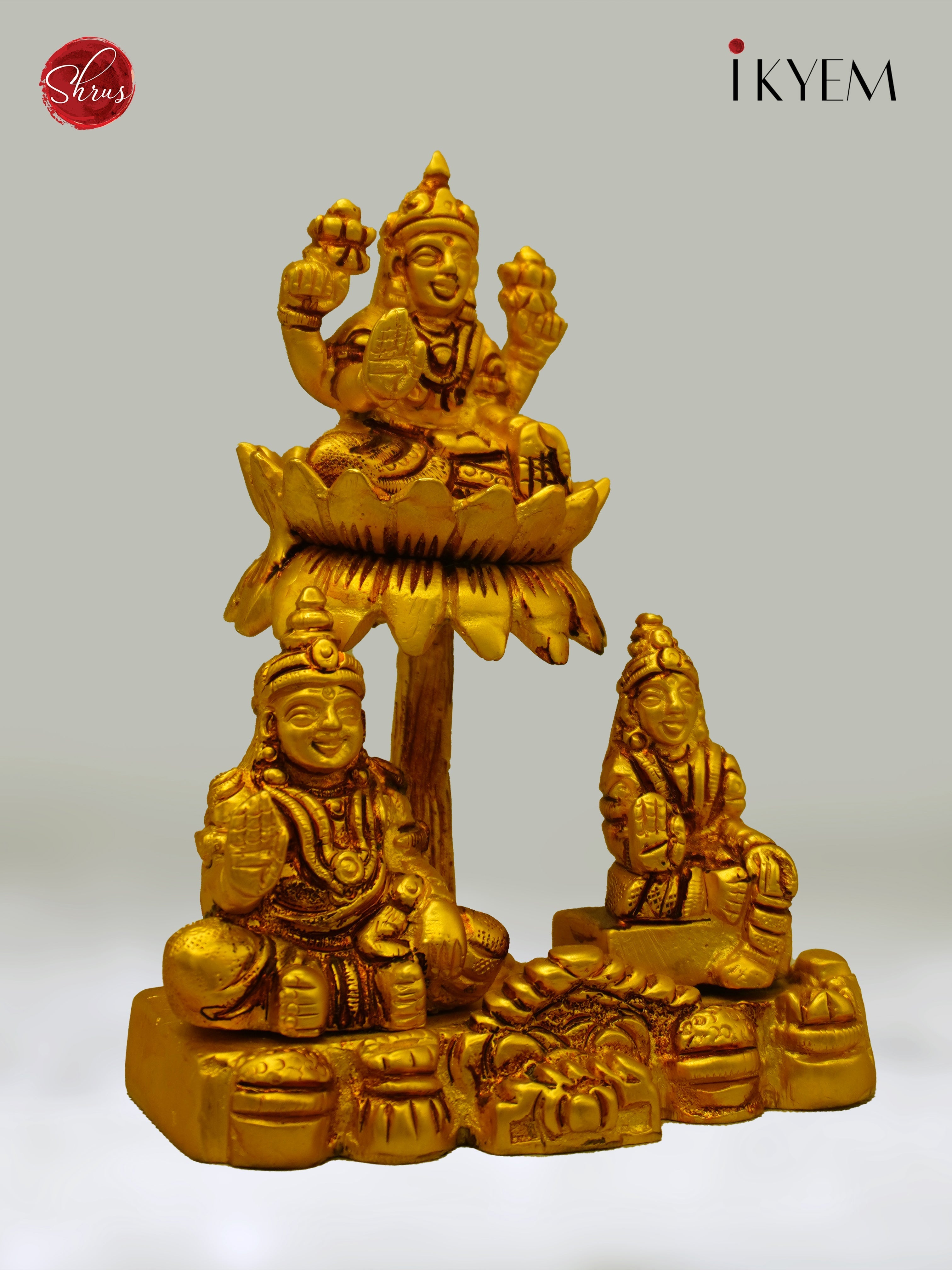 Antique Matte Gold- Lakshmi Kuber - Shop on ShrusEternity.com