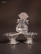 German Haldi Kumkum Holder With Peacock Design | Return Gifts