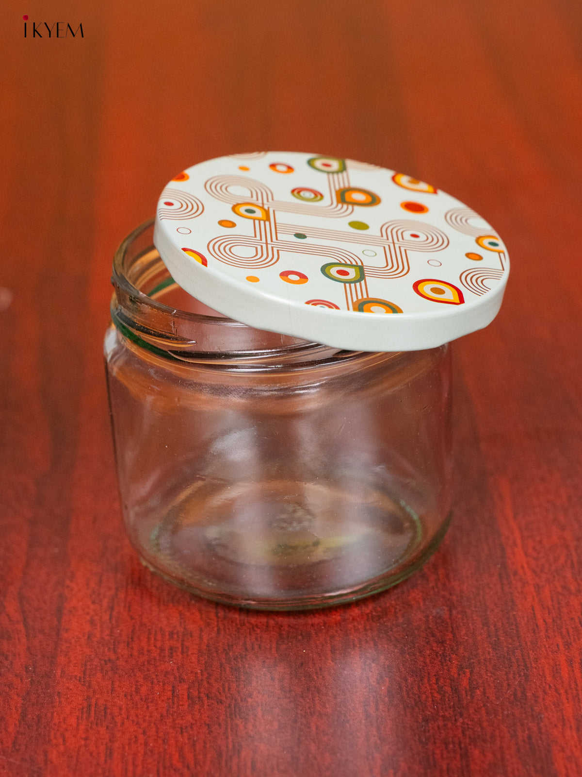 Glass Storage Jars With Elegant White Digital Printed Lids 1