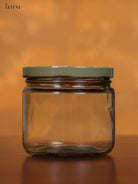 Glass Storage Jars With Pastel Green Digital Leaf Printed Lid 1