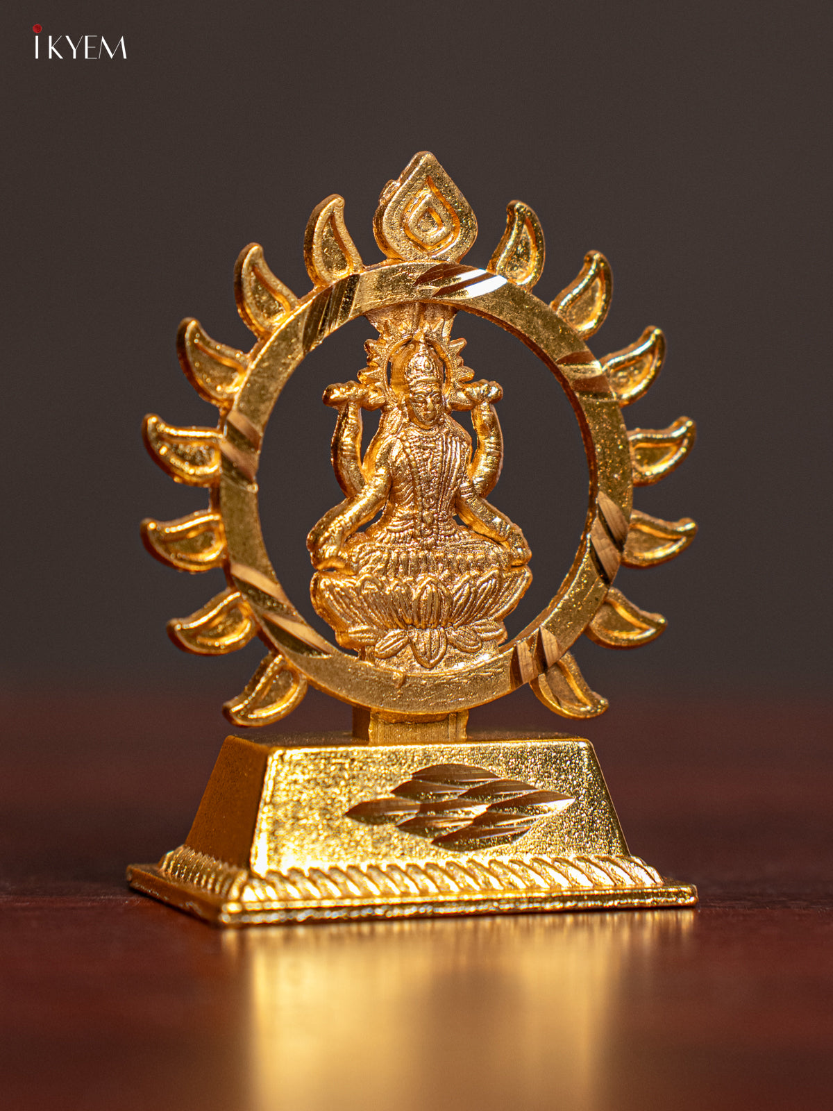 Gold‑Plated 2.5 Inch Goddess Lakshmi Idol 