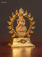 Gold‑Plated 2.5 Inch Goddess Lakshmi Idol 