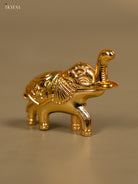 Gold Plated Elephant Shaped Kumkum Dabba 