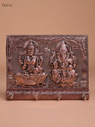 Gorgeous Copper Plated Wooden Ganesha & Lakshmi Key Hanger