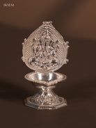 Gorgeous German Silver Lamp With Lord Ganesha Design 