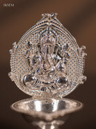 Gorgeous German Silver Lamp With Lord Ganesha Design 1