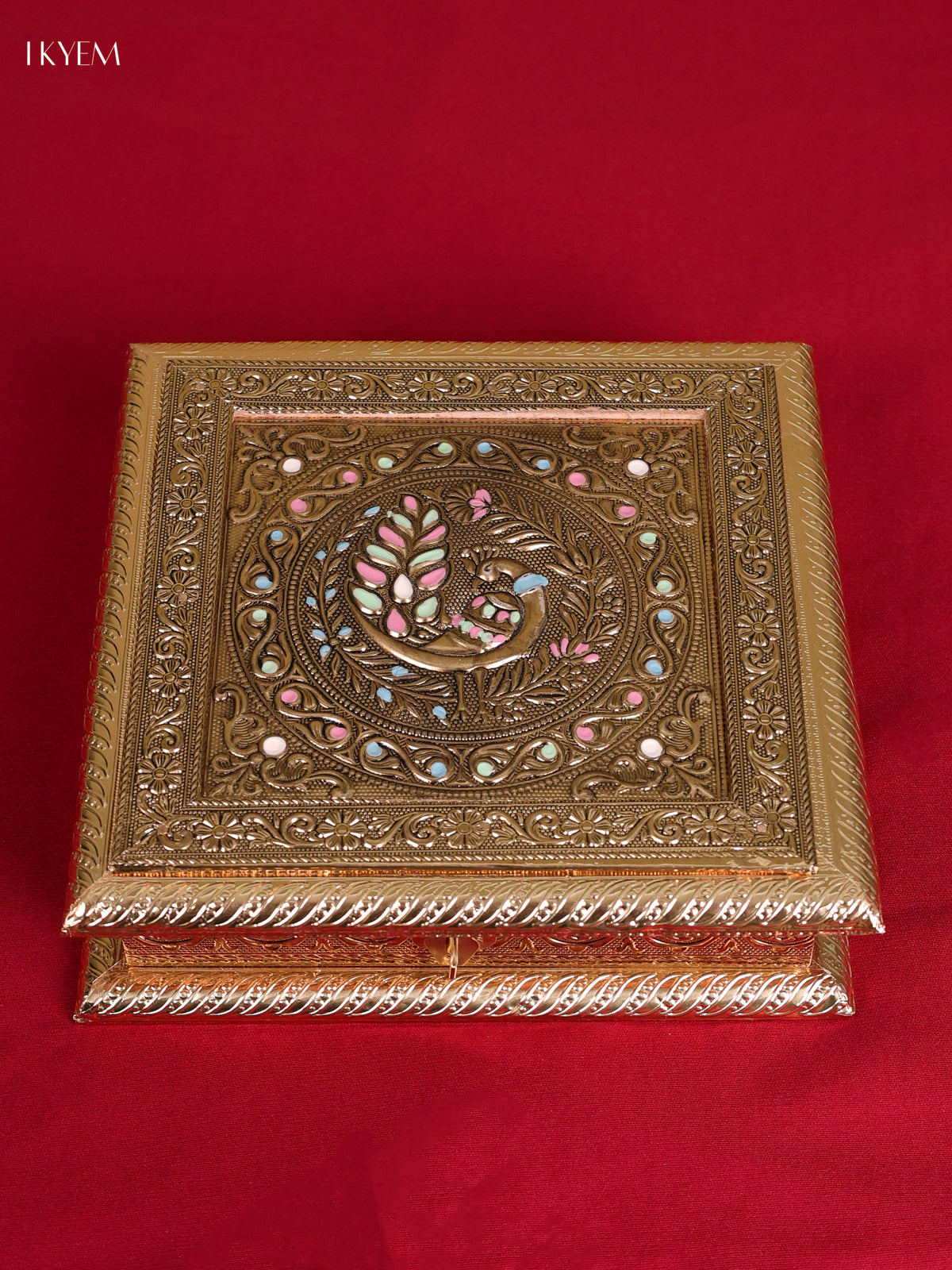 Gorgeous Wooden Dry Fruit Box With Peacock Design