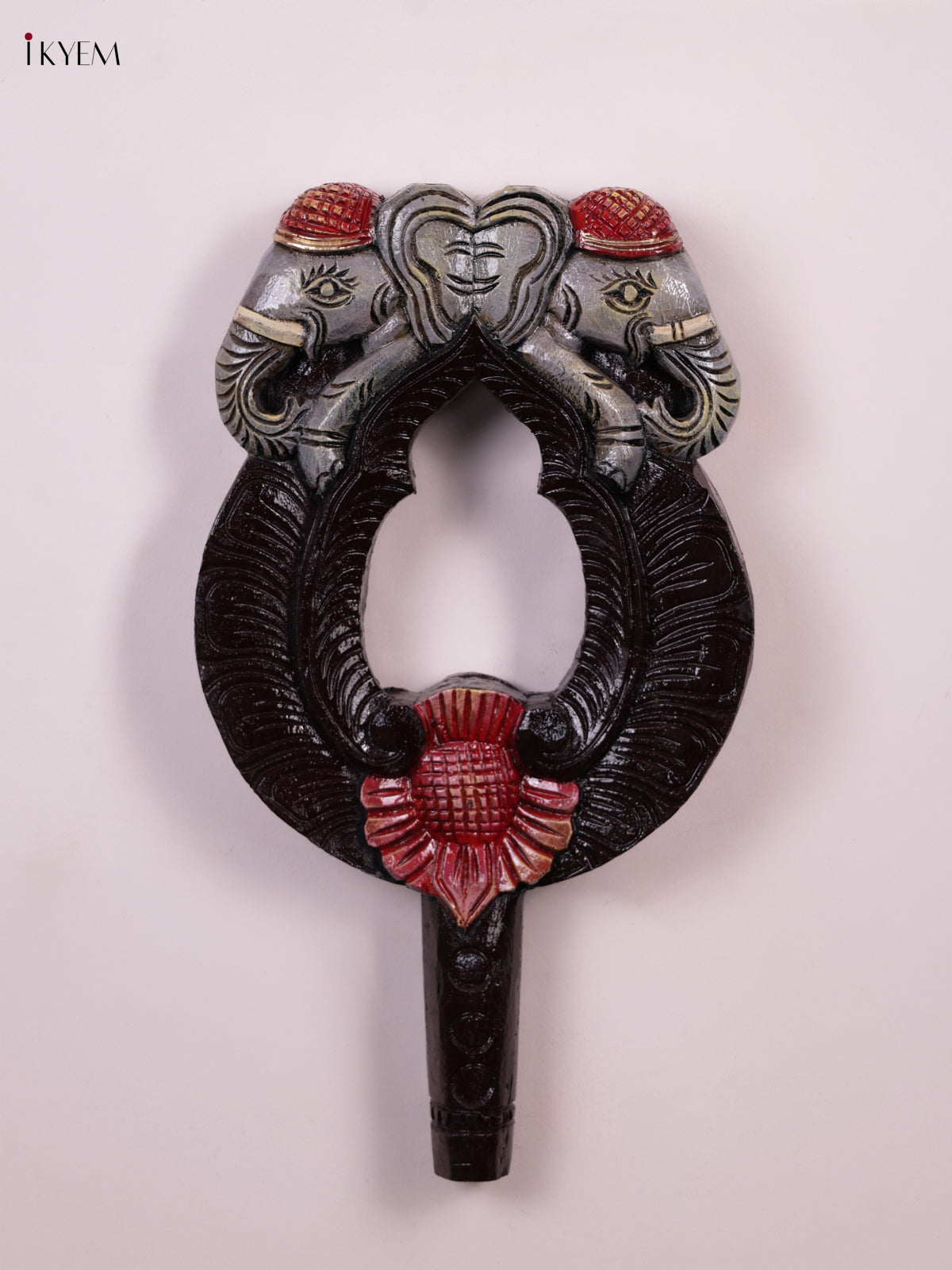 Gorgeous Wooden Hand Carved Elephant Mirror Frame 