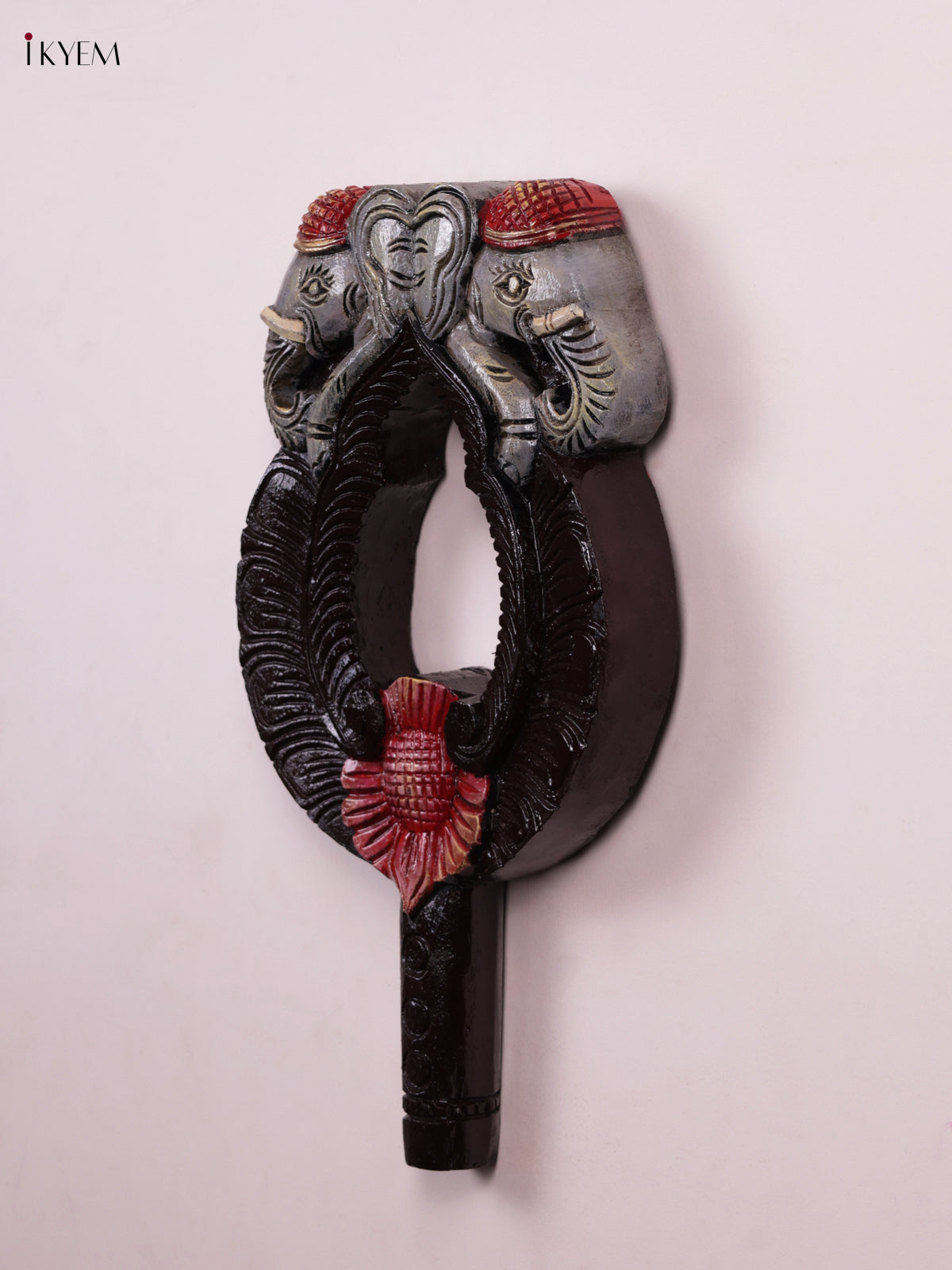 Gorgeous Wooden Hand Carved Elephant Mirror Frame 1