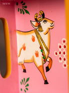 Graceful  Pichwai Cow Hand painted Wooden Tray 2