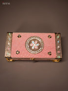 Grand Pink Floral Dry Fruit Gift Box with 3 Elegant Storage Jars 6
