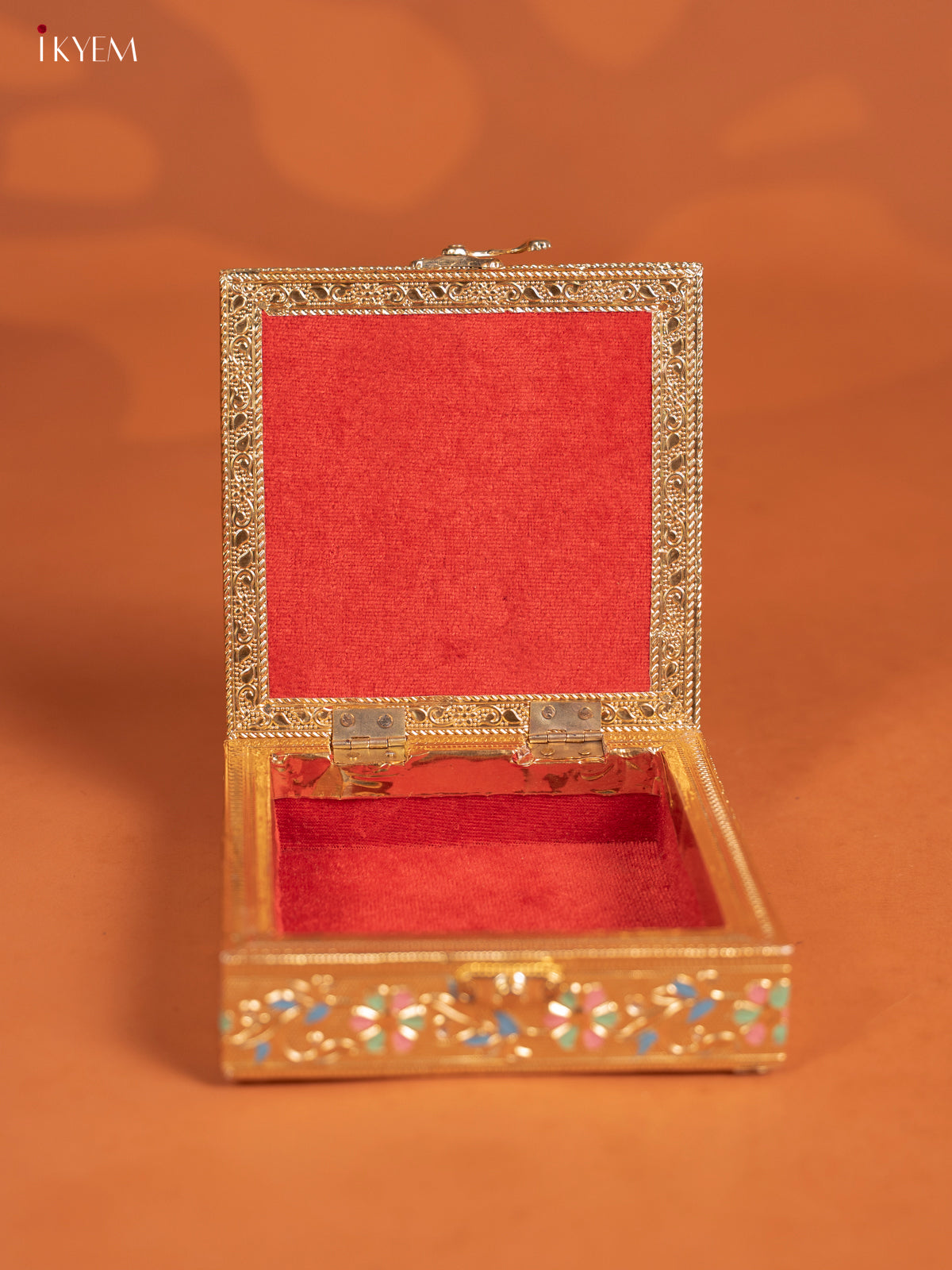 Intricate MultiColor Oxidized Floral Wooden Trinket Box