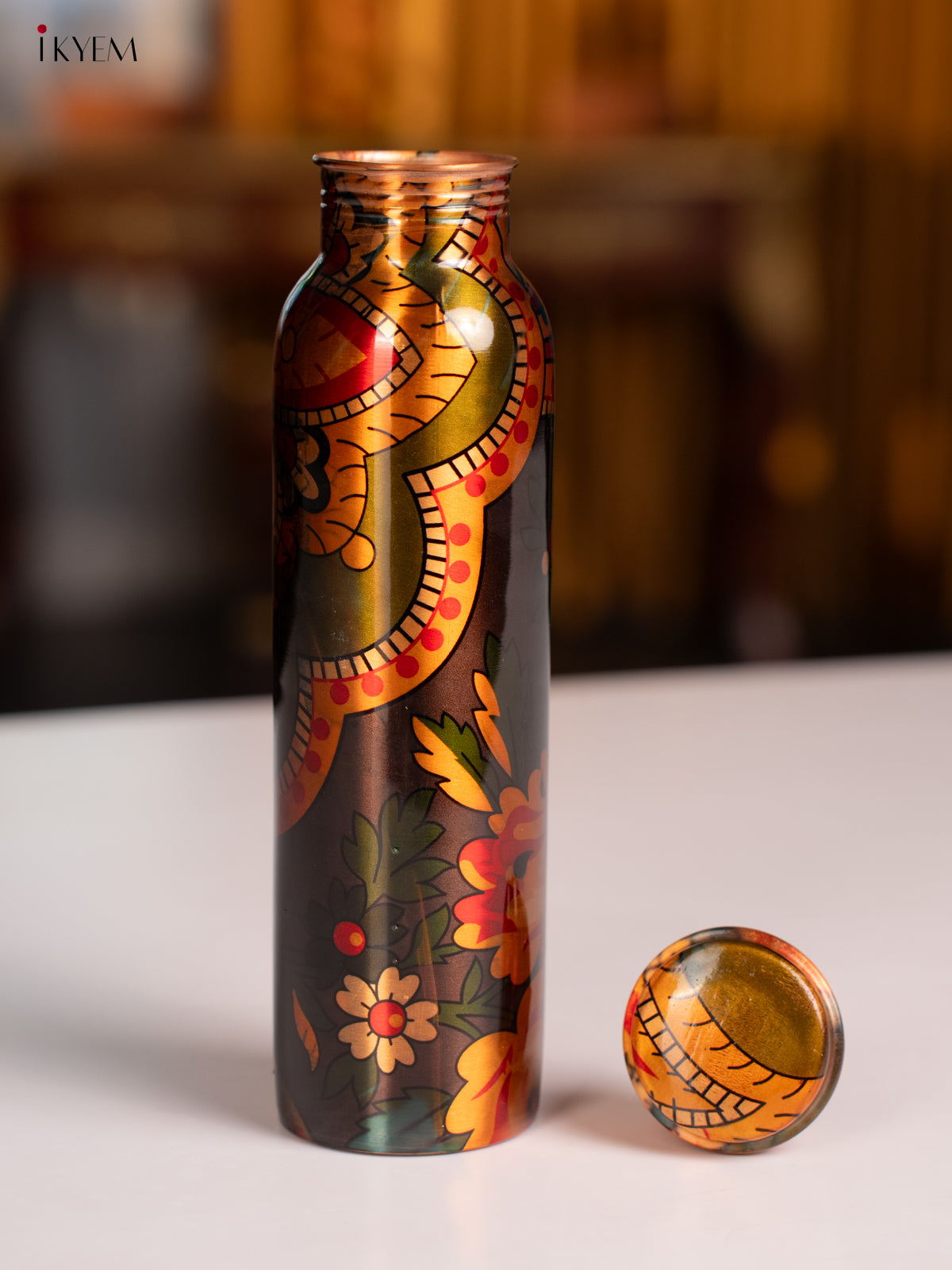 Digital Printed copper bottle 11 Inch - 1 litre - KA07119