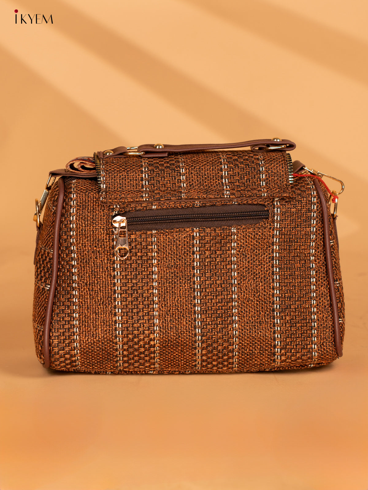 Jacquard Sling bag with Printed Sling - Coffee Brown - KA18120