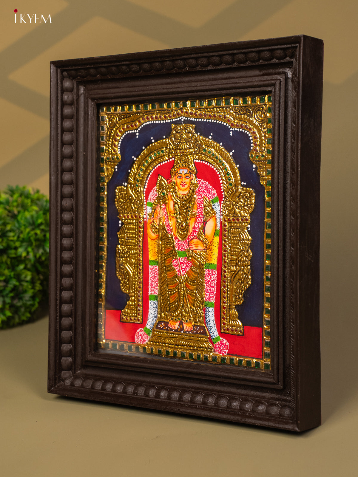 Lord Murugan - Tanjore Painting (15x13) - KB01122