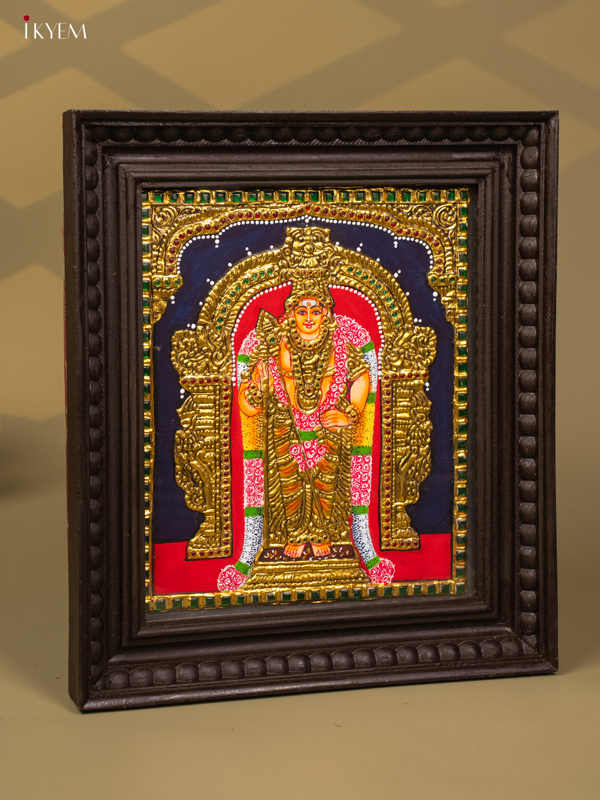 Lord Murugan - Tanjore Painting (15x13) - KB01122