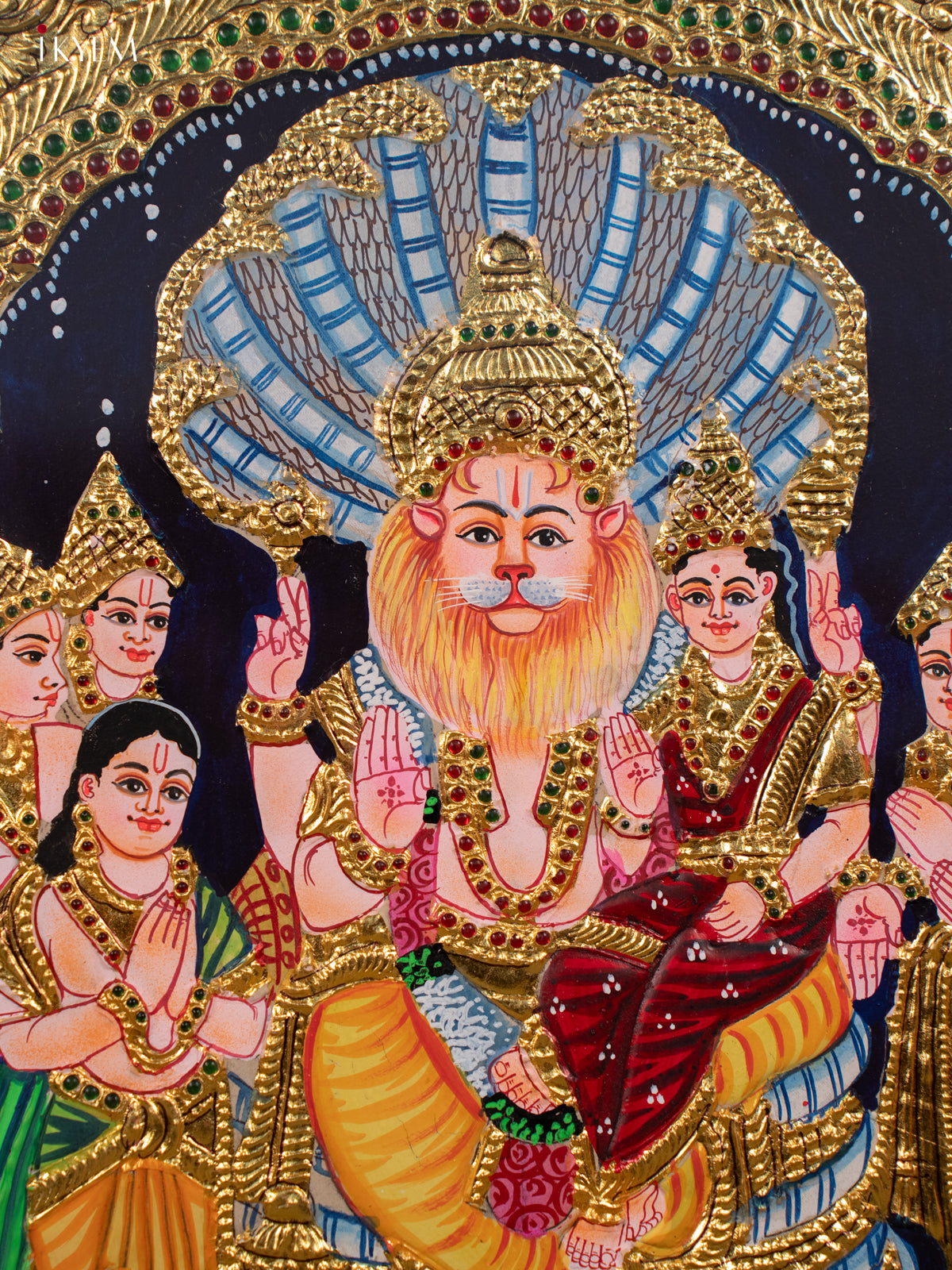 Lakshmi Narasimhar - Tanjore Painting (24x20) - KB01161