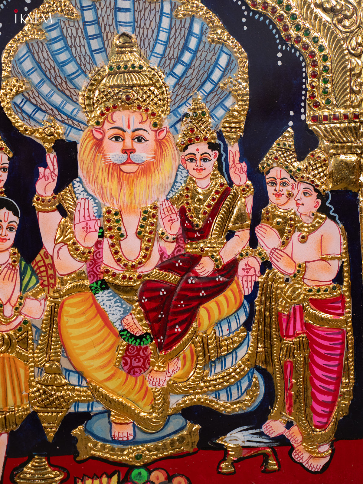 Lakshmi Narasimhar - Tanjore Painting (24x20) - KB01161