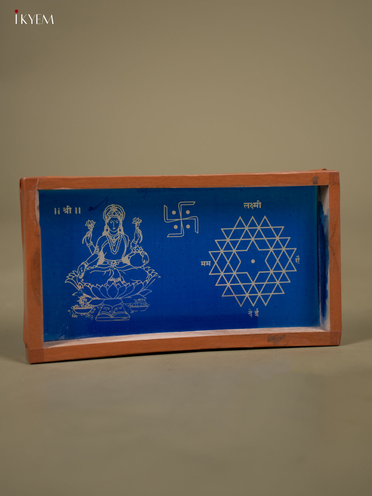 Aishwarya Kolam with Lakshmi Rangoli Stencil - Wooden - (9x5) - KB07116
