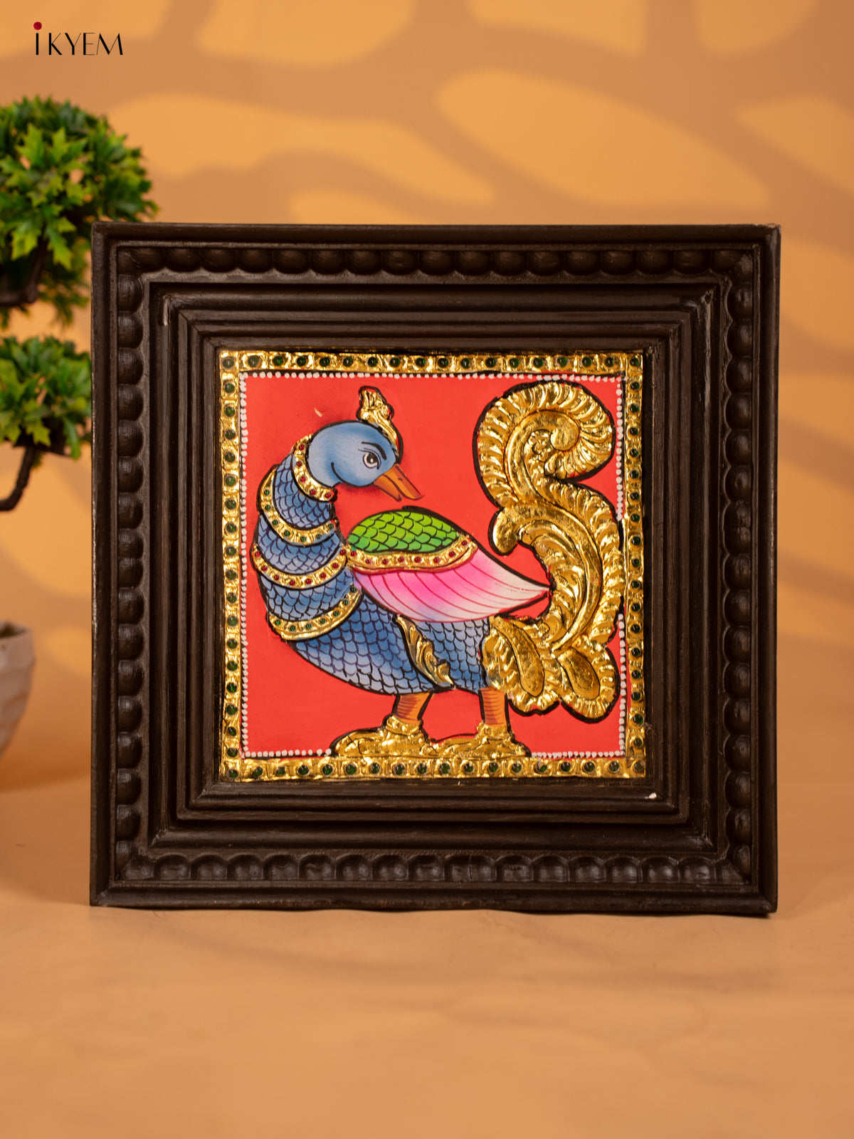 Annapakshi -Tanjore Painting (11x11) -KB17111
