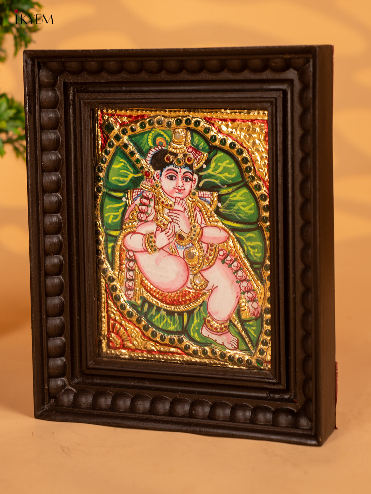 Baby Krishna - Tanjore Painting (11×9) - KB17114