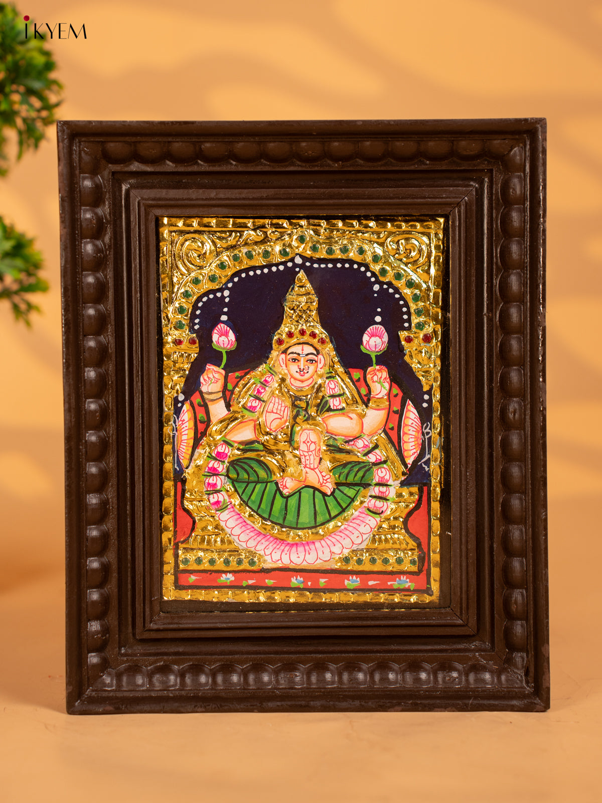 Lakshmi - Tanjore Painting - (11×9) - KB17123
