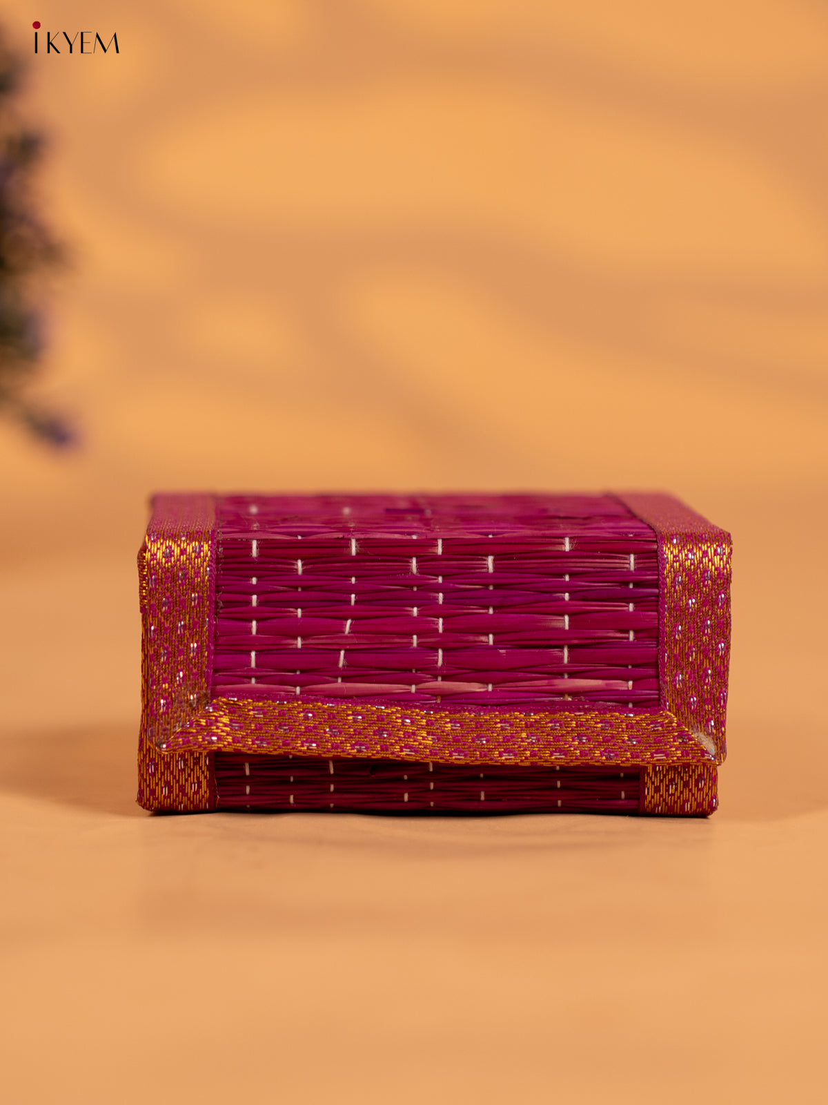 Decorative Foldable Korai Trinket Box (5×5) Inch - Violet - KB17155