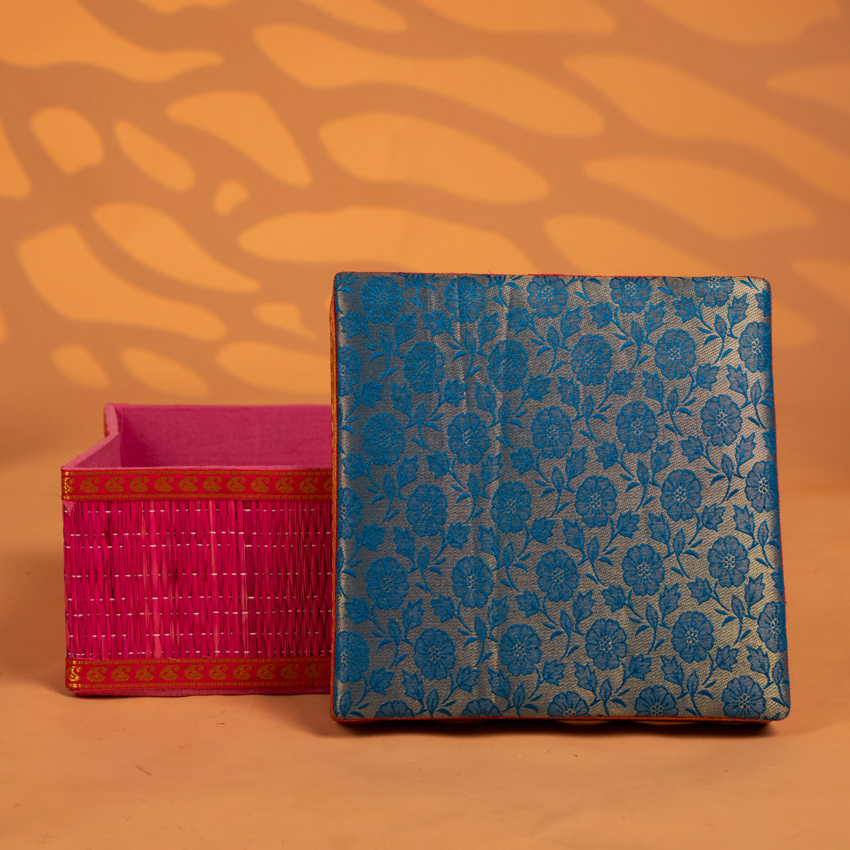 Decorative Foldable Korai Box with Raw Silk Top -(8×8) - Sky Blue - KB ...