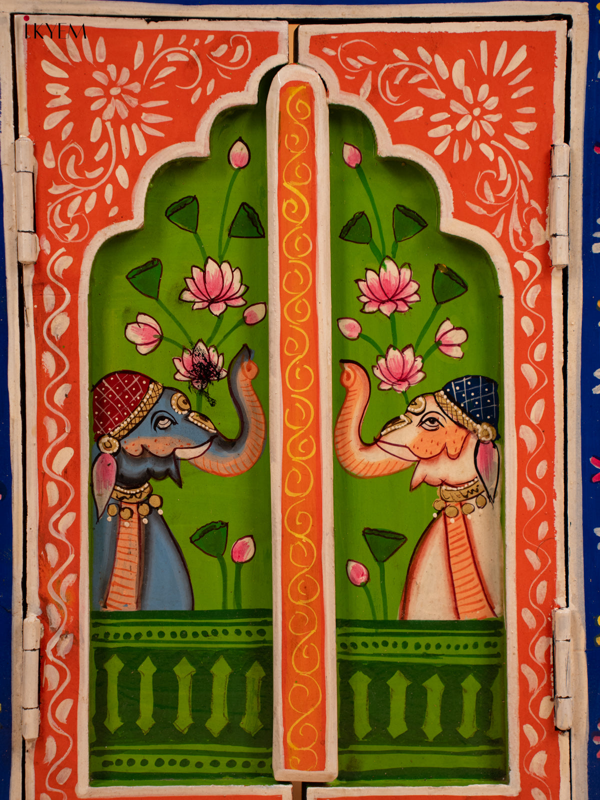 Hand Painted Wooden Window Wall Panel- 18 Inch - KB17178