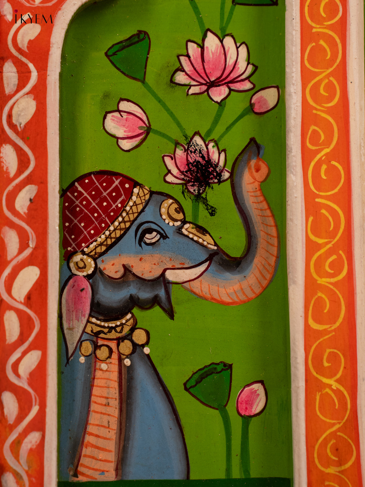 Hand Painted Wooden Window Wall Panel- 18 Inch - KB17178