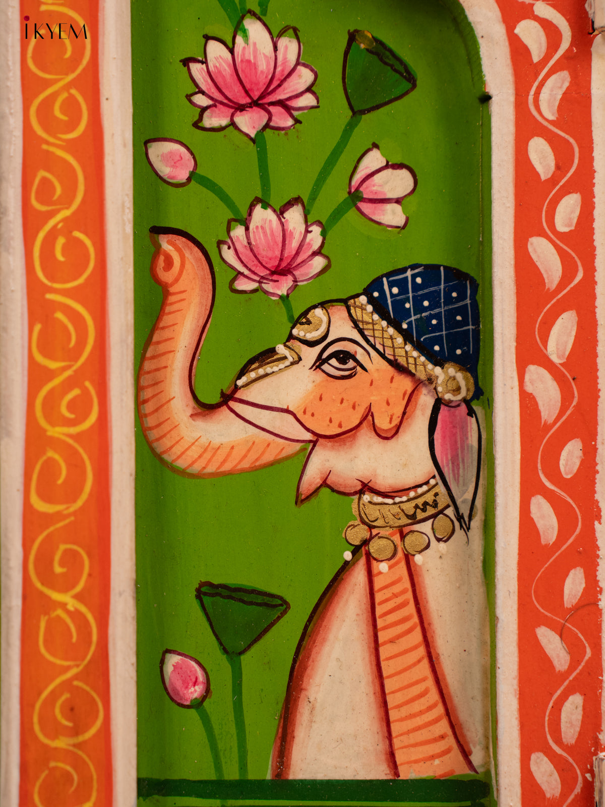 Hand Painted Wooden Window Wall Panel- 18 Inch - KB17178